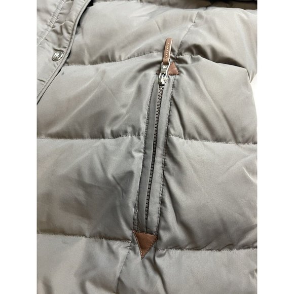 Ralph Lauren Faux-Fur-Trim Women's Winter Puffer Coat Light Green XL - Picture 8 of 11